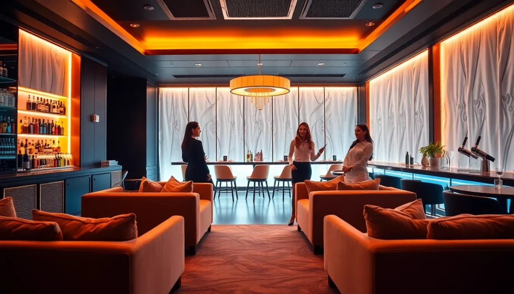 gdmc.bio showcases a luxurious shirt room atmosphere with stylish managers and upscale interiors.