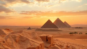 Explore the majestic pyramids, focusing on the intricate details of the piraminds.