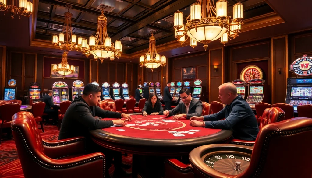 Experience thrilling gameplay at https://urr88.com/ with players enjoying a high-stakes poker game.