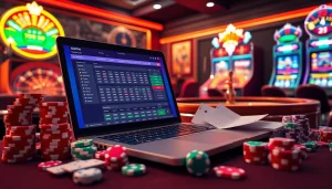 Engaging online gambling scene showcasing สมัครแทงบอล with colorful betting elements and casino atmosphere.