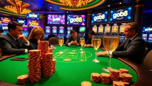 Engage with exciting go88 gaming experiences at a glamorous casino setting.