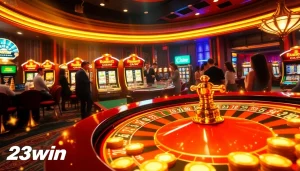 Experience the thrill of betting at 23win with vibrant casino tables and exciting game action.