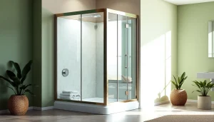 Erleben Sie eine stilvolle duschkabine 80x80 eckeinstieg in einem modernen Badezimmer mit eleganten Details.