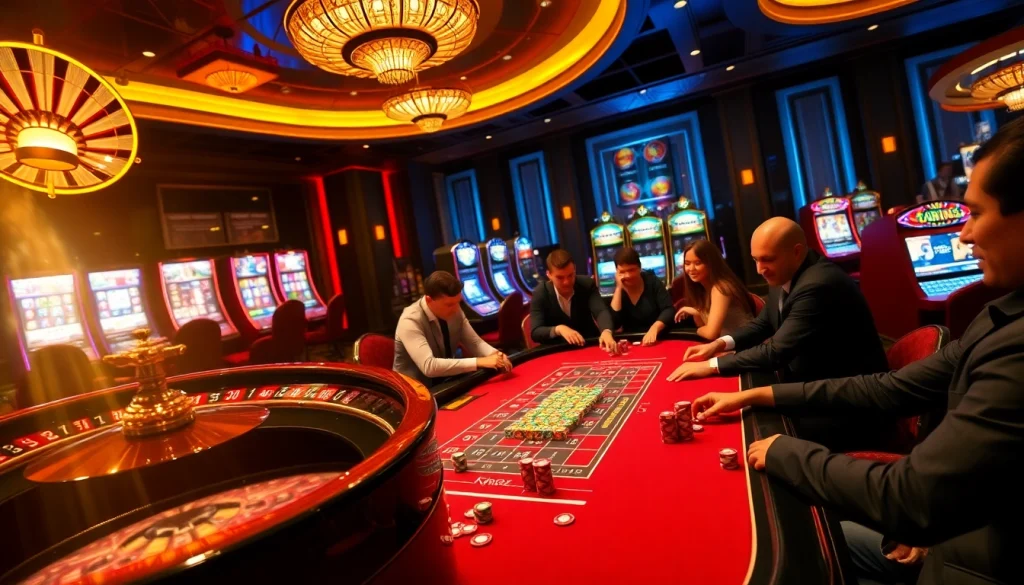 Players strategizing at a vibrant poker table at https://xx88.nl/, showcasing excitement and luxury in gambling.