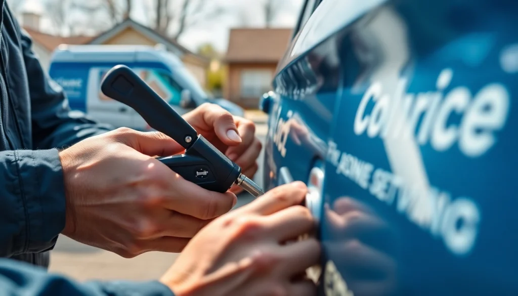 Fast Emergency Locksmith services for car in Ballwin, Missouri addressing a car lock issue.