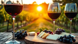 Enjoying Clarksburg wine tasting with a selection of fine wines and gourmet cheeses.