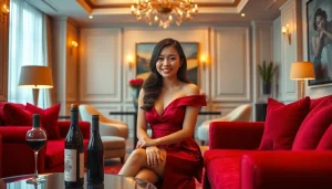 Experience the elegance of Singapore escort services with a luxurious setting and a stunning female escort.