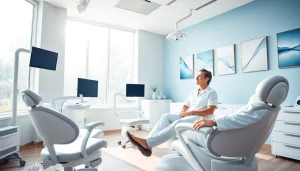 Engaging orthodontics consultation in a modern dental clinic environment.