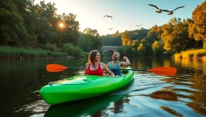 Engaging couple enjoying things to do in Clarksburg ca by kayaking on a scenic river.