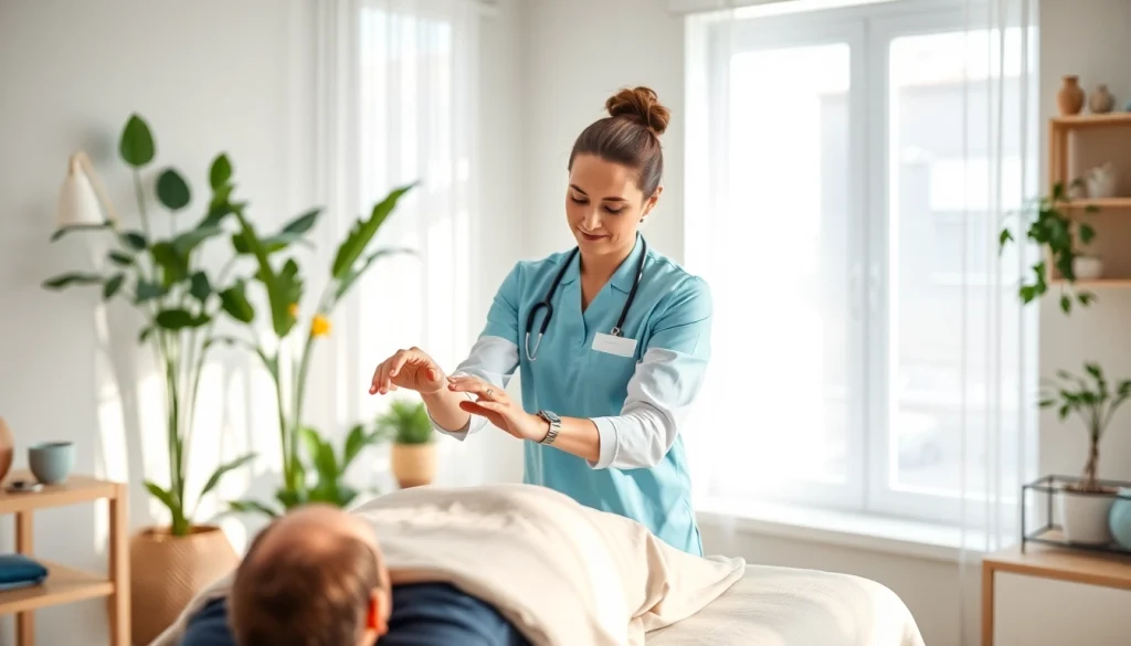 Erfahrene Osteopathie Stuttgart-Behandlung in einer ruhigen Umgebung mit natürliches Licht.