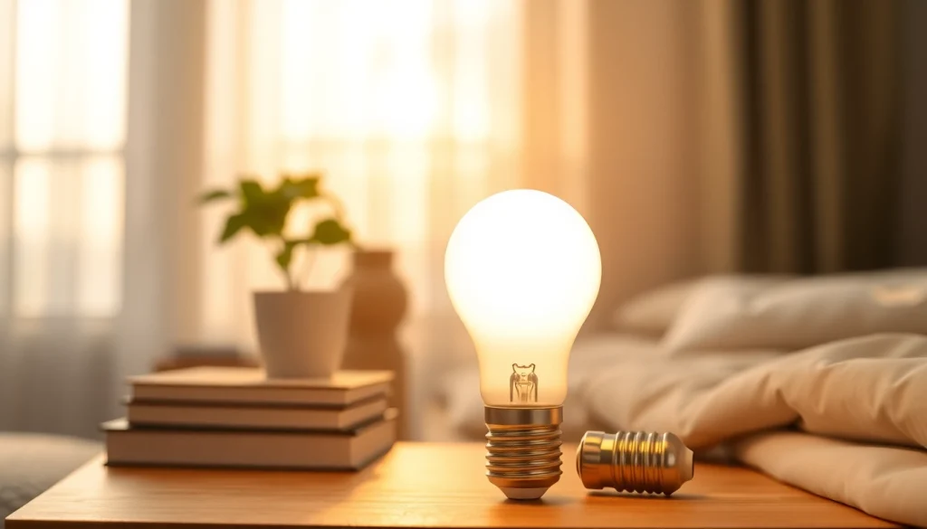 Learn what is an a19 bulb through this inviting image capturing its warm glow in a cozy setting.