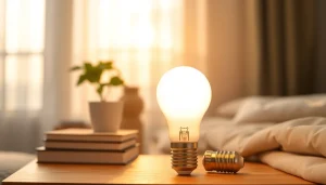 Learn what is an a19 bulb through this inviting image capturing its warm glow in a cozy setting.
