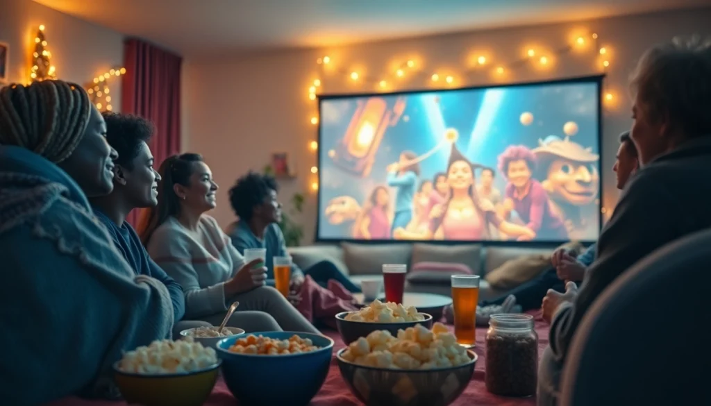 ดูหนังออนไลน์ กับกลุ่มเพื่อนในค่ำคืนดูหนังที่อบอุ่นและเต็มไปด้วยความสนุก