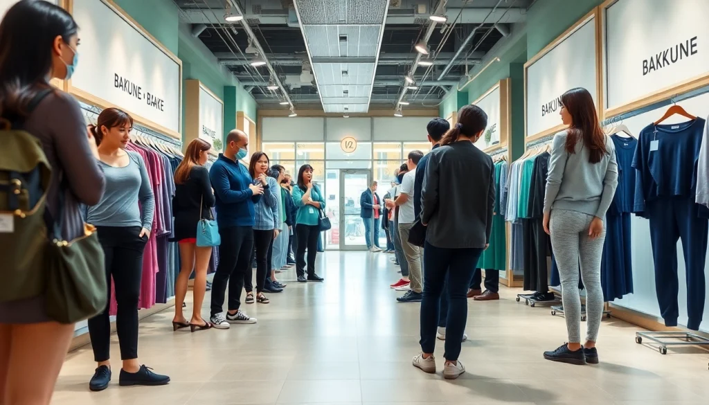 名古屋のBAKUNE店舗、回復ウェアを試着する客とともに親しみやすいショッピング体験を提供