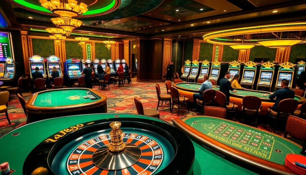 AF88-themed players celebrating wins at elegant casino tables with vibrant decor.