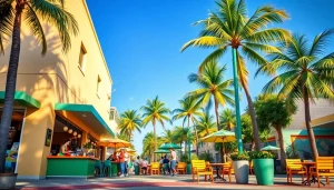 Engage with Fort Lauderdale weed delivery while enjoying a sunny urban cafe scene.