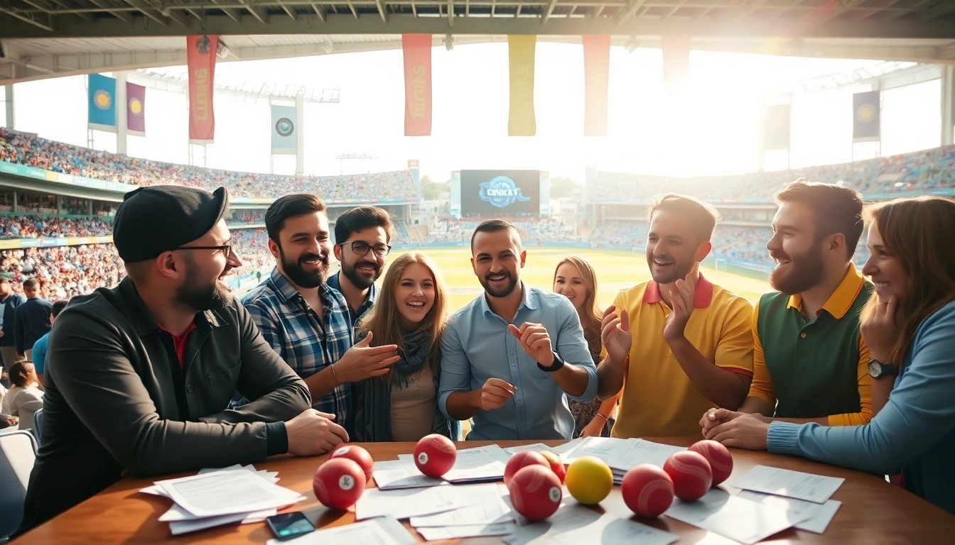 Engaging cricket betting tips free discussions among fans in a vibrant stadium atmosphere