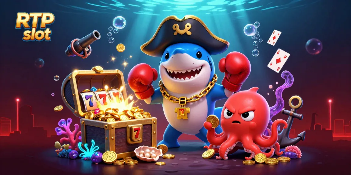 Experience the thrill of RTP slot with a lively underwater scene featuring dynamic characters and gaming elements.