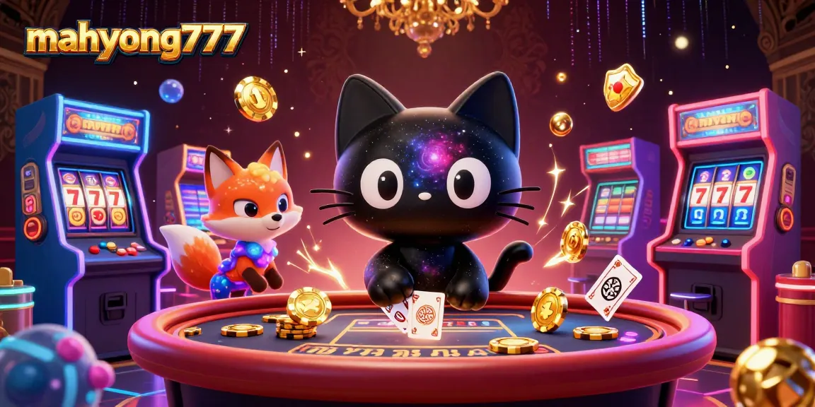 Winning big with mahyong777 at a cosmic casino table, surrounded by engaging game elements.