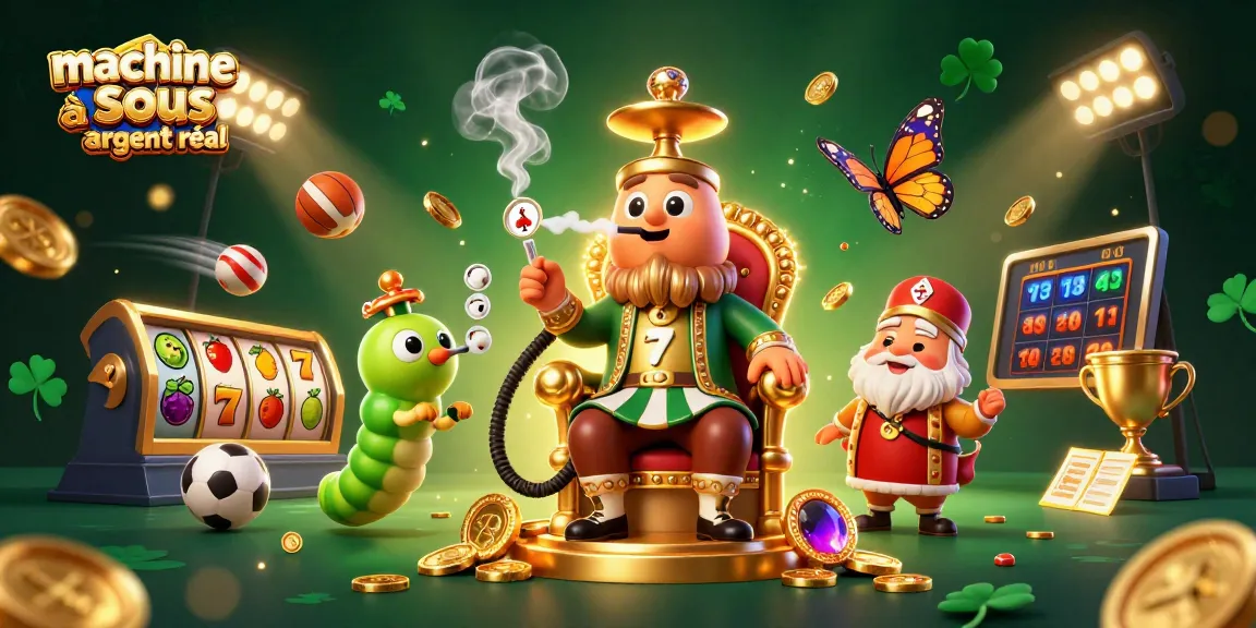 Actionnez les jackpots avec des machines à sous en ligne argent réel sur cette illustration captivante.