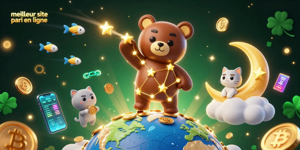 Découvrez le meilleur site pari en ligne avec une illustration vibrante et festive de jeux et de gains.