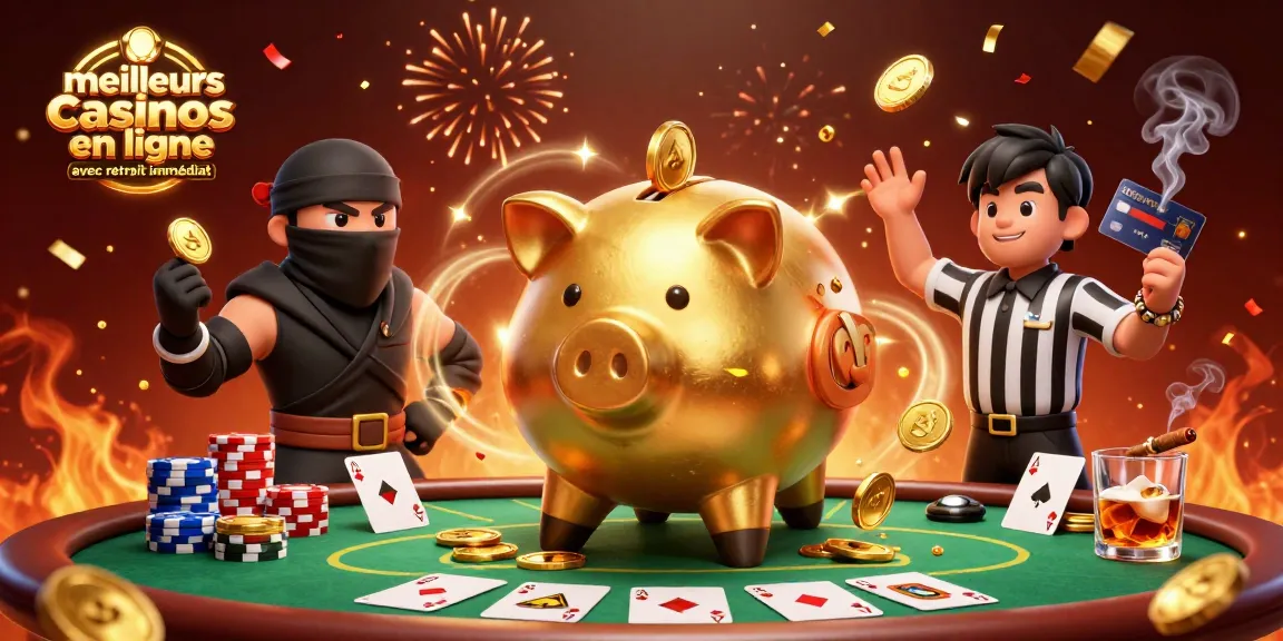 Meilleurs casinos en ligne avec retrait immédiat : illustrant l'interaction entre personnages de casino sous un fond dynamique.