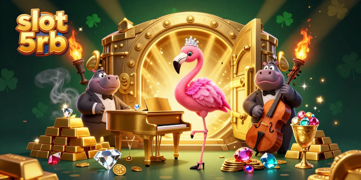 Play thrilling games at slot 5rb with colorful characters in a vibrant casino setting.