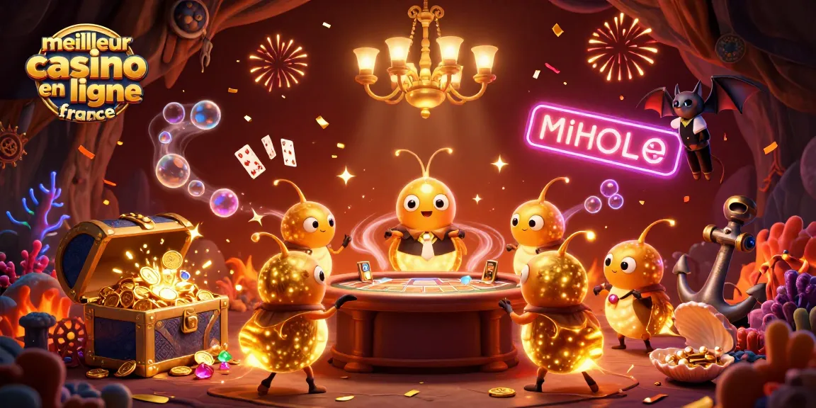 Jouez au meilleur casino en ligne France avec notre illustration animée de casino sous-marin.